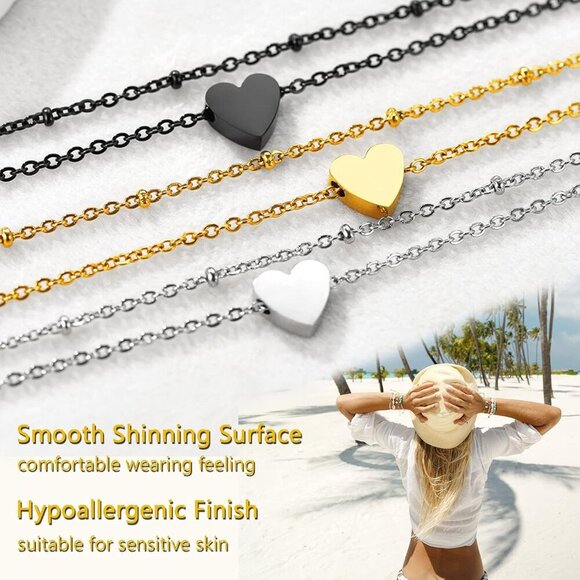 Stainless Steel Anklet Women Adjustable 8-10.5 Inch Link Chain Beach Jewelry - Picture 5 of 7